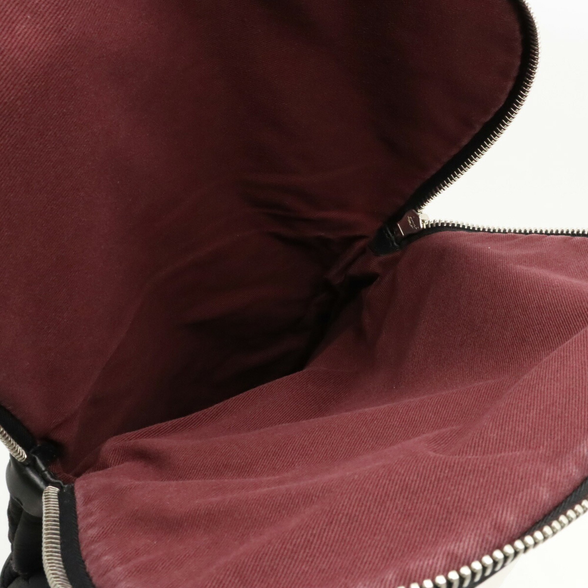 CHANEL Matelasse Shoulder Bag, Coated Nylon, Leather, Black