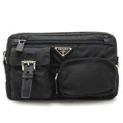 PRADA Prada Body Bag Waist Pouch Nylon Leather NERO Black BM0008