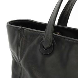 CHANEL Coco Mark Tote Bag Shoulder Lambskin Leather Black