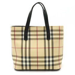 BURBERRY Nova Check Pattern Handbag Bag PVC Leather Beige Black Red