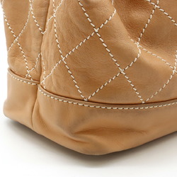 CHANEL Wild Stitch Coco Mark Chain Tote Bag Shoulder Camel