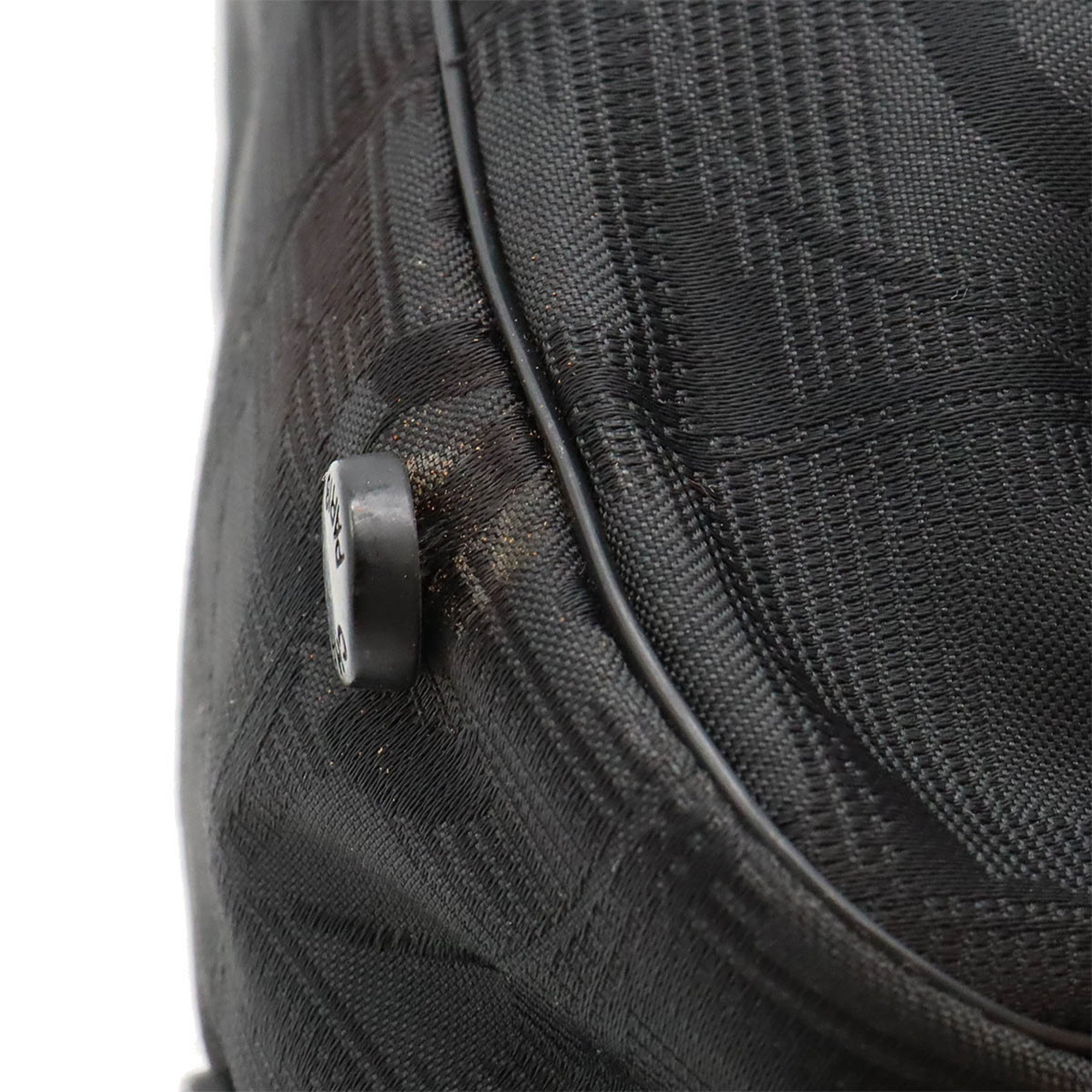 CHANEL New Travel Line Handbag Tote Bag Nylon Jacquard Leather Black A15970
