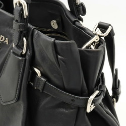 PRADA Prada Tote Bag Handbag Shoulder Leather NERO Black