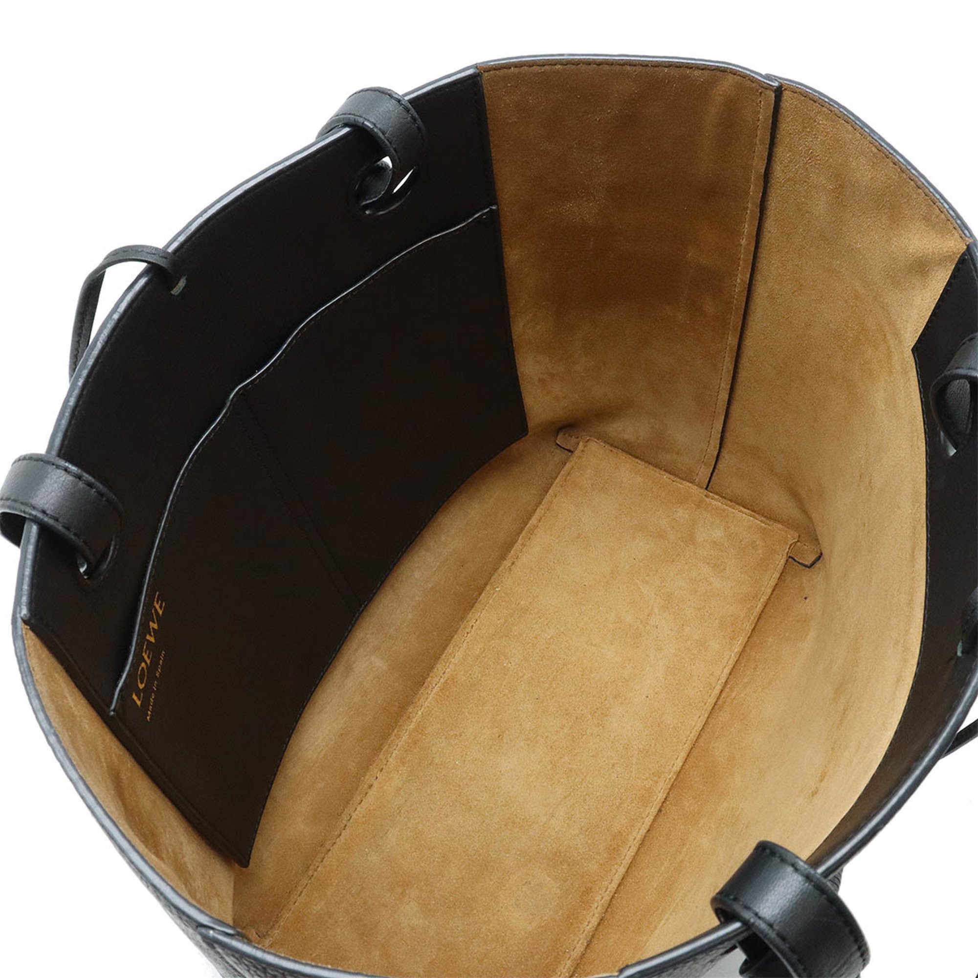 LOEWE Anagram Handbag Tote Bag Calf Leather Black A717S72X03