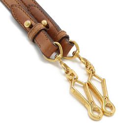 Miu Miu Miu Side Ribbon Handbag Shoulder Bag Processed Leather Brown RN0686