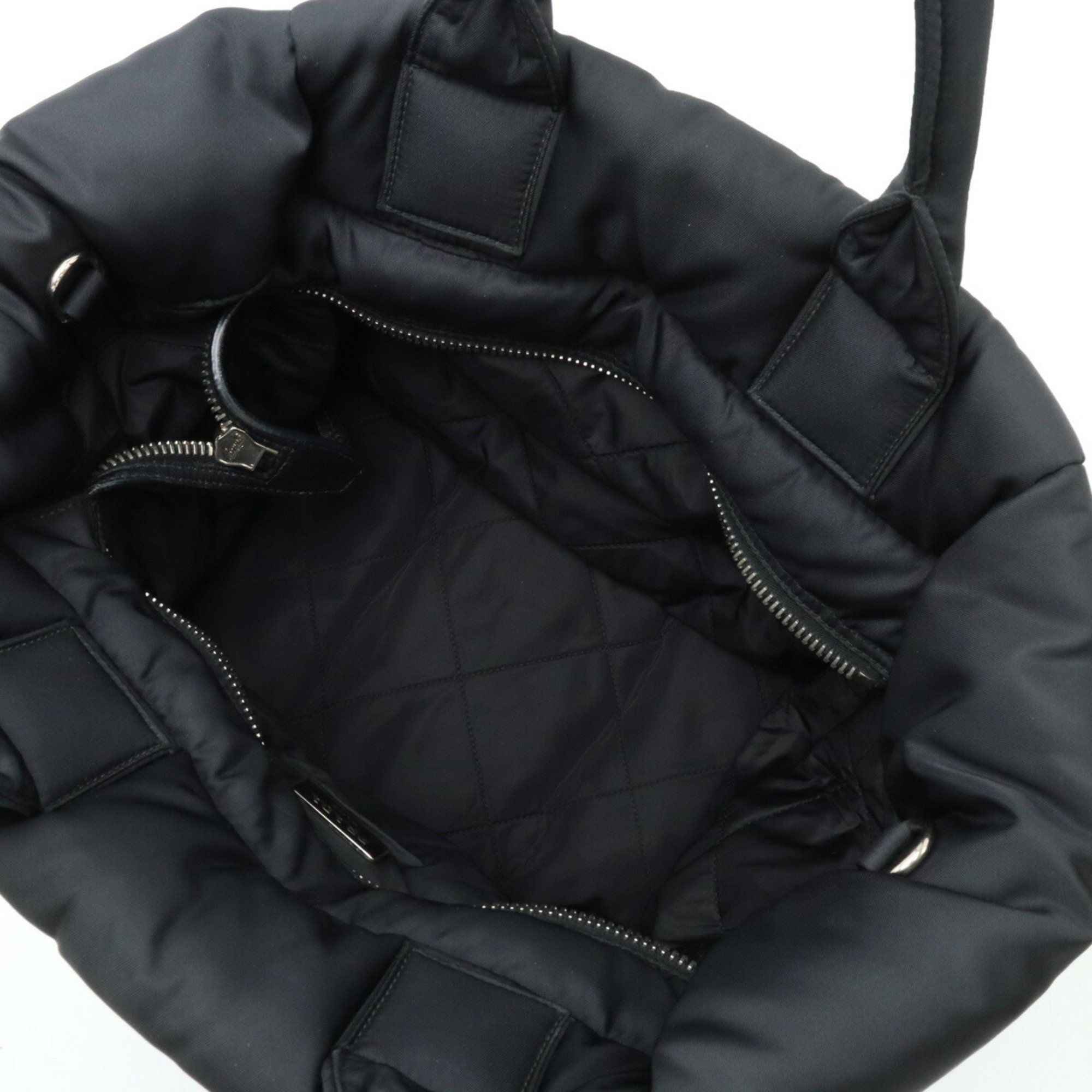 PRADA TESSUTO BOMBER Bomber Tote Bag Shoulder Nylon Leather NERO Black Purchased at a Japanese boutique BN2632