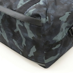 PRADA Prada Boston bag, travel camouflage pattern, nylon, BLEU, navy multicolor, VA0796