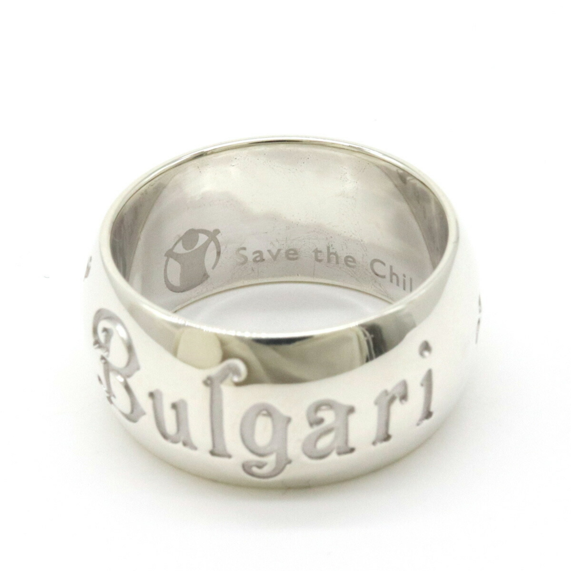 BVLGARI Save the Children Sotirio Ring Charity SV925 Silver #53 Japanese Size Approx. 14