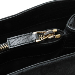 GUCCI Gucci GG Canvas Sherry Line Handbag Tote Bag Leather Black 131325