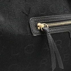 BVLGARI Bvlgari Mania Maxillettare Tote Bag Shoulder Jacquard Canvas Leather Black