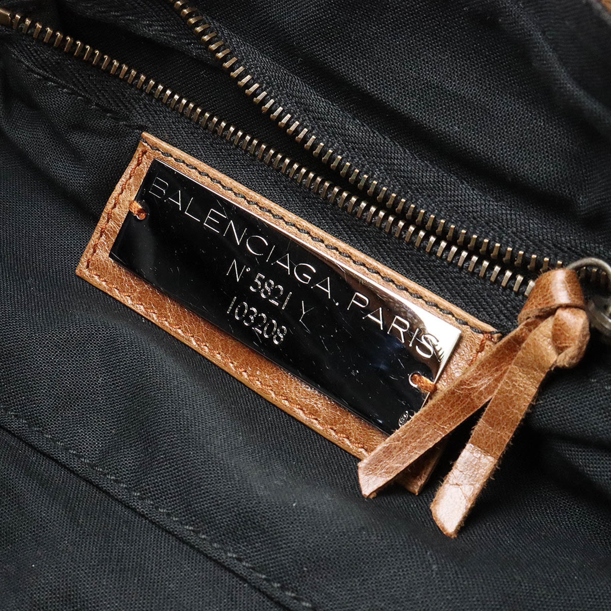 BALENCIAGA The First Handbag Shoulder Bag Leather Brown 103208