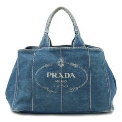 PRADA CANAPA Tote Bag Large Handbag Denim AVIO Blue Purchased at a Japanese boutique B1872B