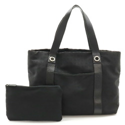 BVLGARI Bvlgari Mania Tote Bag Shoulder Canvas Leather Black 26494