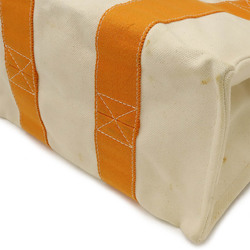 HERMES Hermes Bora PM Tote Bag Handbag Canvas Beige Orange