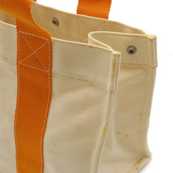 HERMES Hermes Bora PM Tote Bag Handbag Canvas Beige Orange
