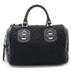 GUCCI GG nylon handbag Boston bag leather black 241097