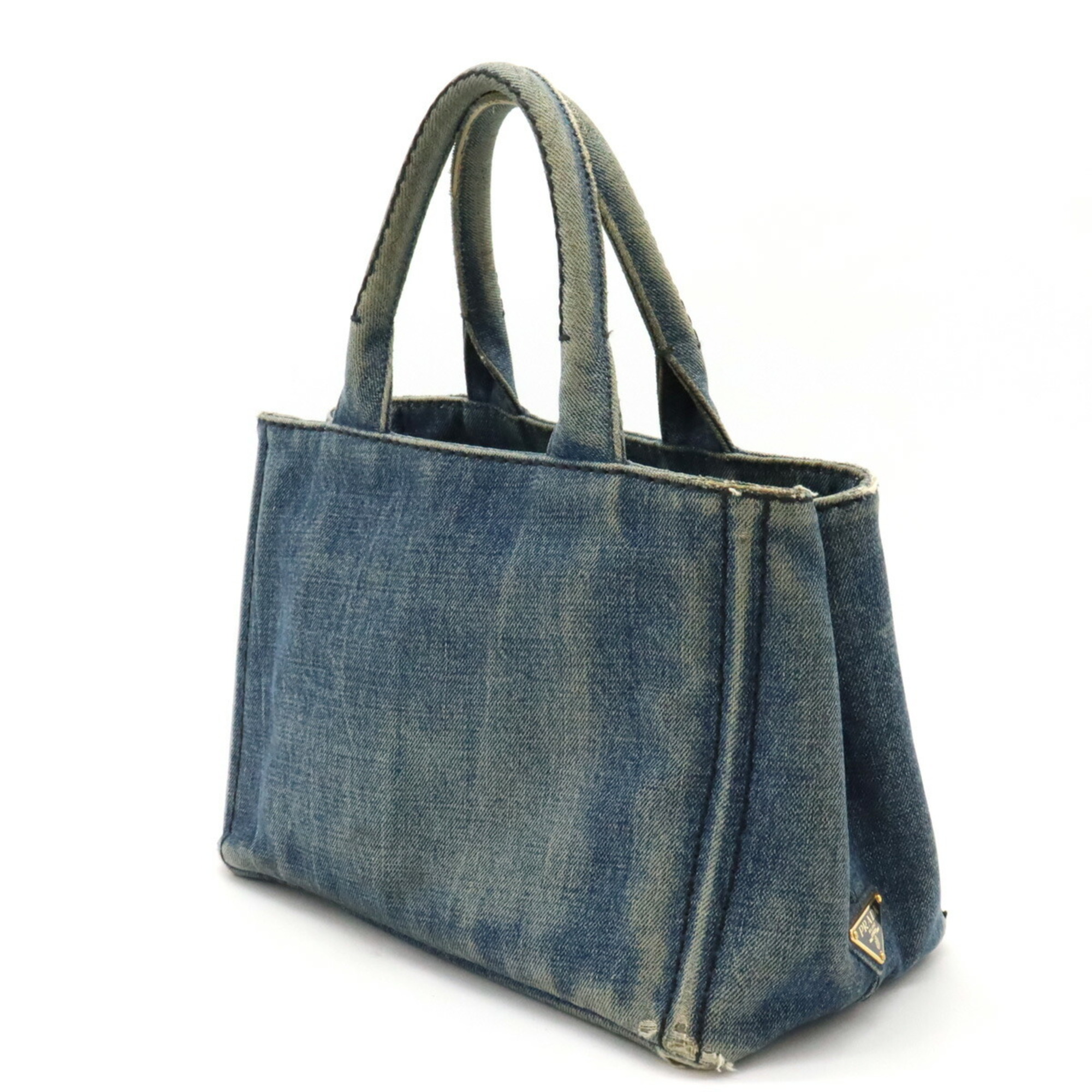 PRADA CANAPA tote bag, handbag, denim, blue