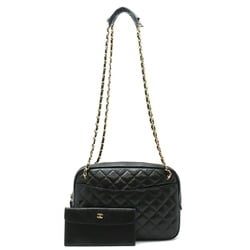 CHANEL Chanel Matelasse Chain Bag Tote Shoulder Leather Black