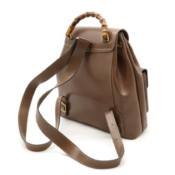 GUCCI Bamboo Backpack Leather Brown 003.1998.0016