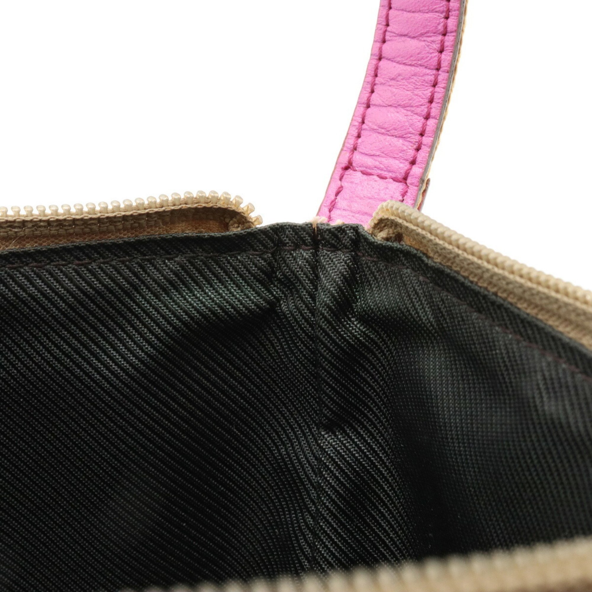 GUCCI GG Canvas Pouch Sub-Bag Multi-Pouch Khaki Beige Sherry Line Purple 141809