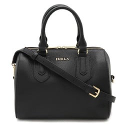 FURLA Handbag Boston Shoulder Bag Leather Black