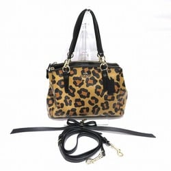 COACH Wild Beast 2Way Animal Print Leopard Bag Handbag Shoulder Women's
