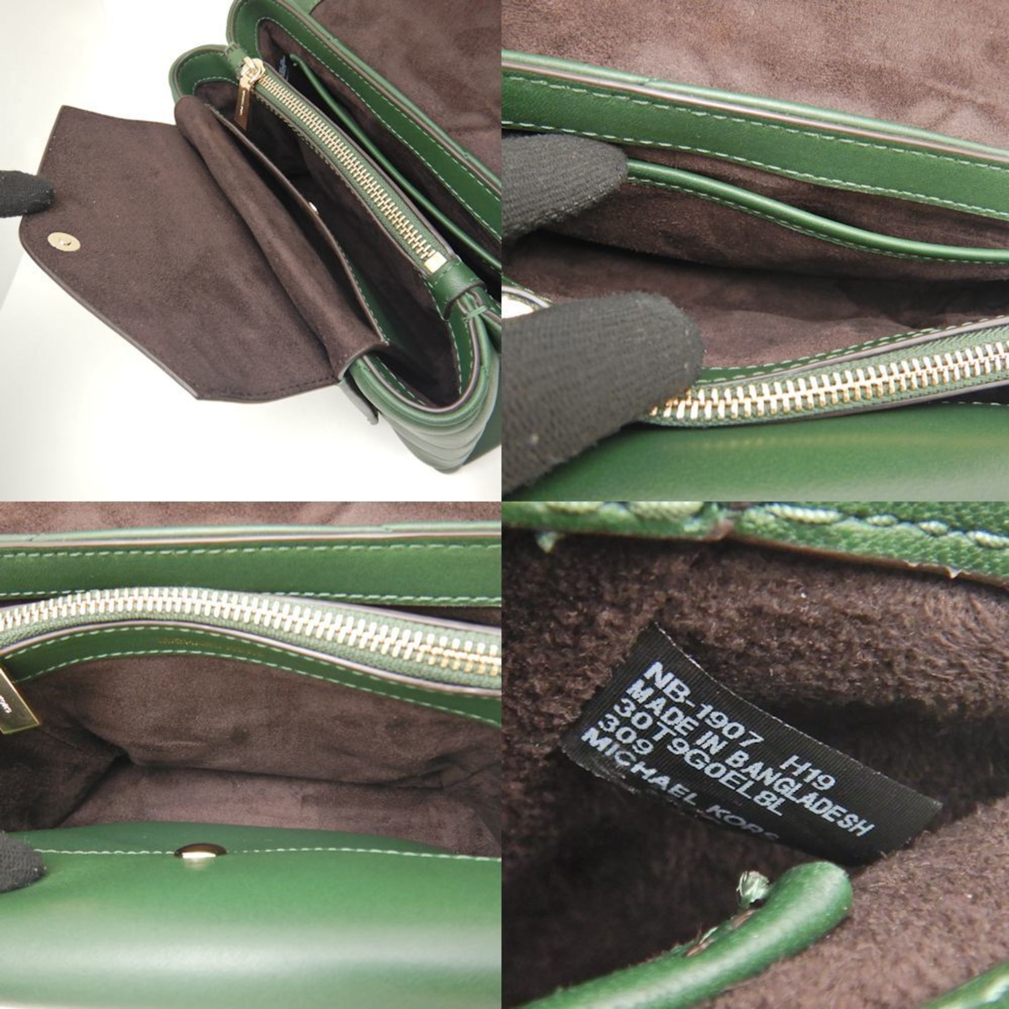 Michael Kors quilted chain shoulder bag 30T9G0EL8L leather green 251825