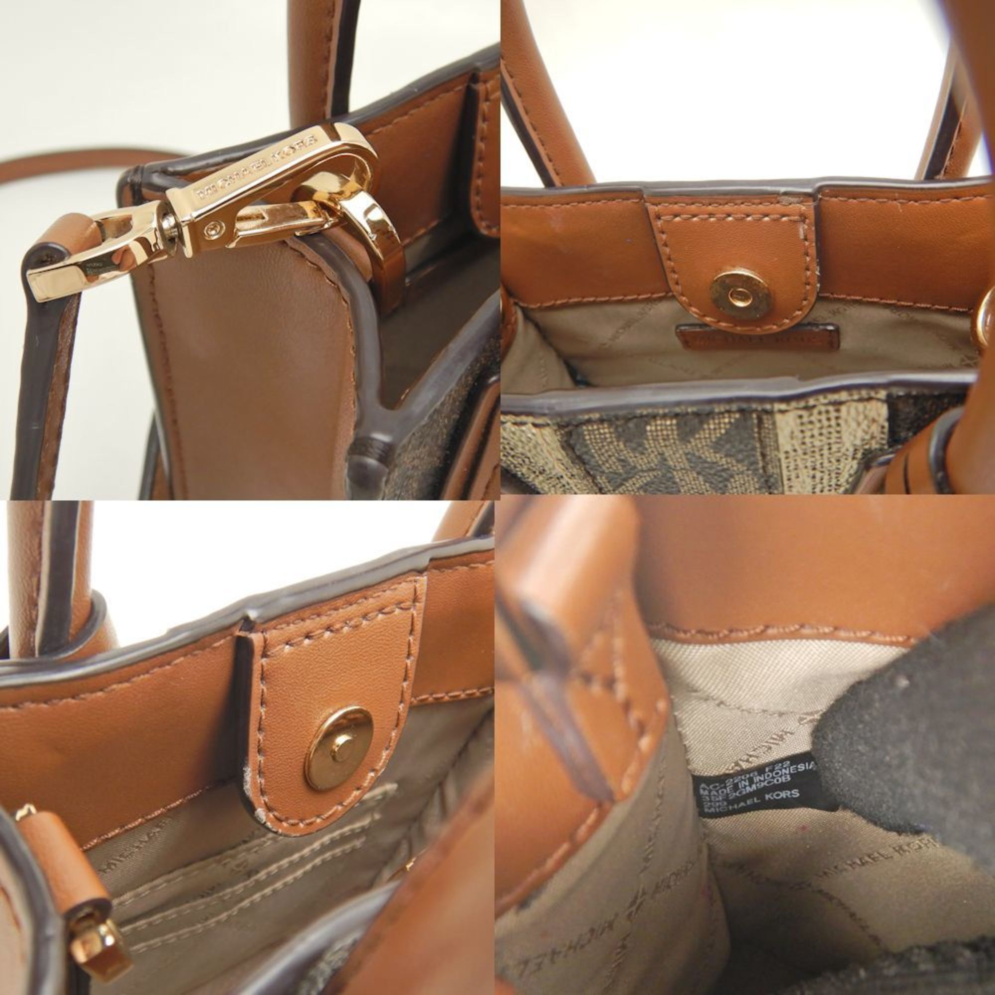 Michael Kors 35F2GM9C0B Handbag x Leather Brown 251804