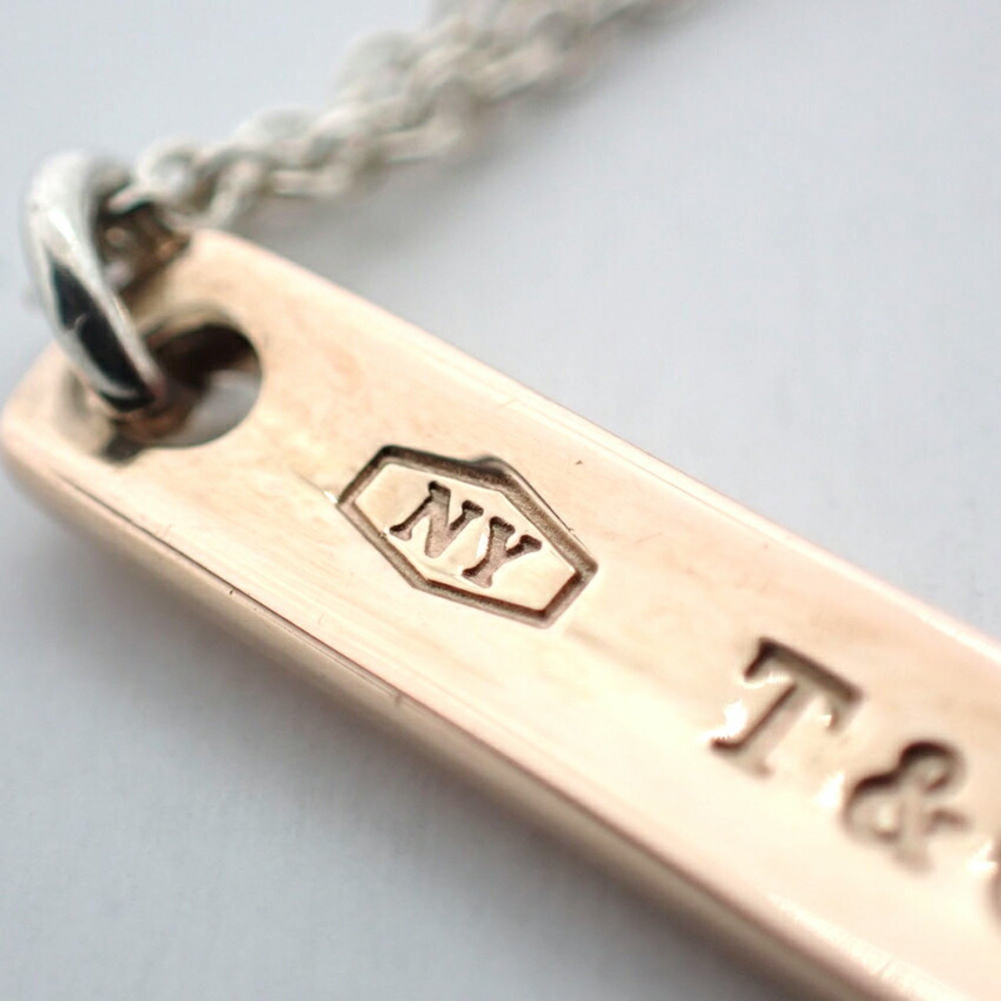 TIFFANY Tiffany Metal 1837 Bar Pendant Necklace