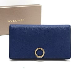 Bvlgari Bulgari Clip Bi-fold Long Wallet Blue
