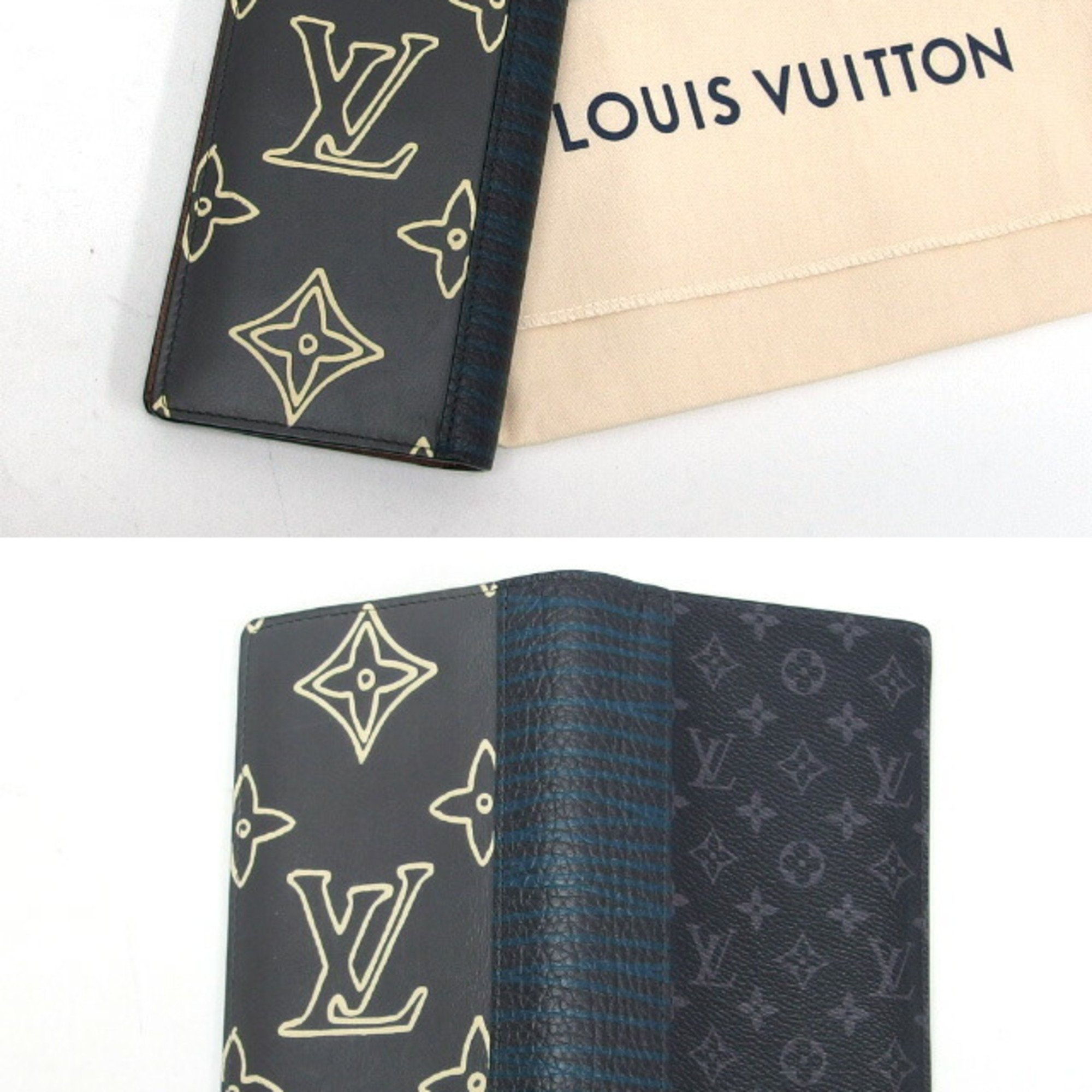 Louis Vuitton Monogram Patchwork Portefeuille Brazza Eclipse