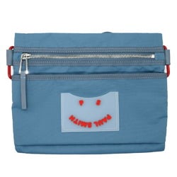 Paul Smith Happy Face Smile PS Shoulder Bag Nylon Smoke Light Blue 0122Paul