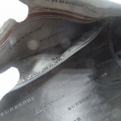 Burberry Nova Check Nylon Canvas Leather Beige Brown Handbag Boston 0211BURBERRY