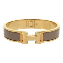 Hermes Click-Clack PM Gold Beige Bangle Bracelet 0232 HERMES