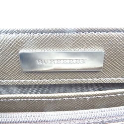 Burberry Nova Check Center Belt Coated Canvas Leather Beige Brown Handbag 0203BURBERRY