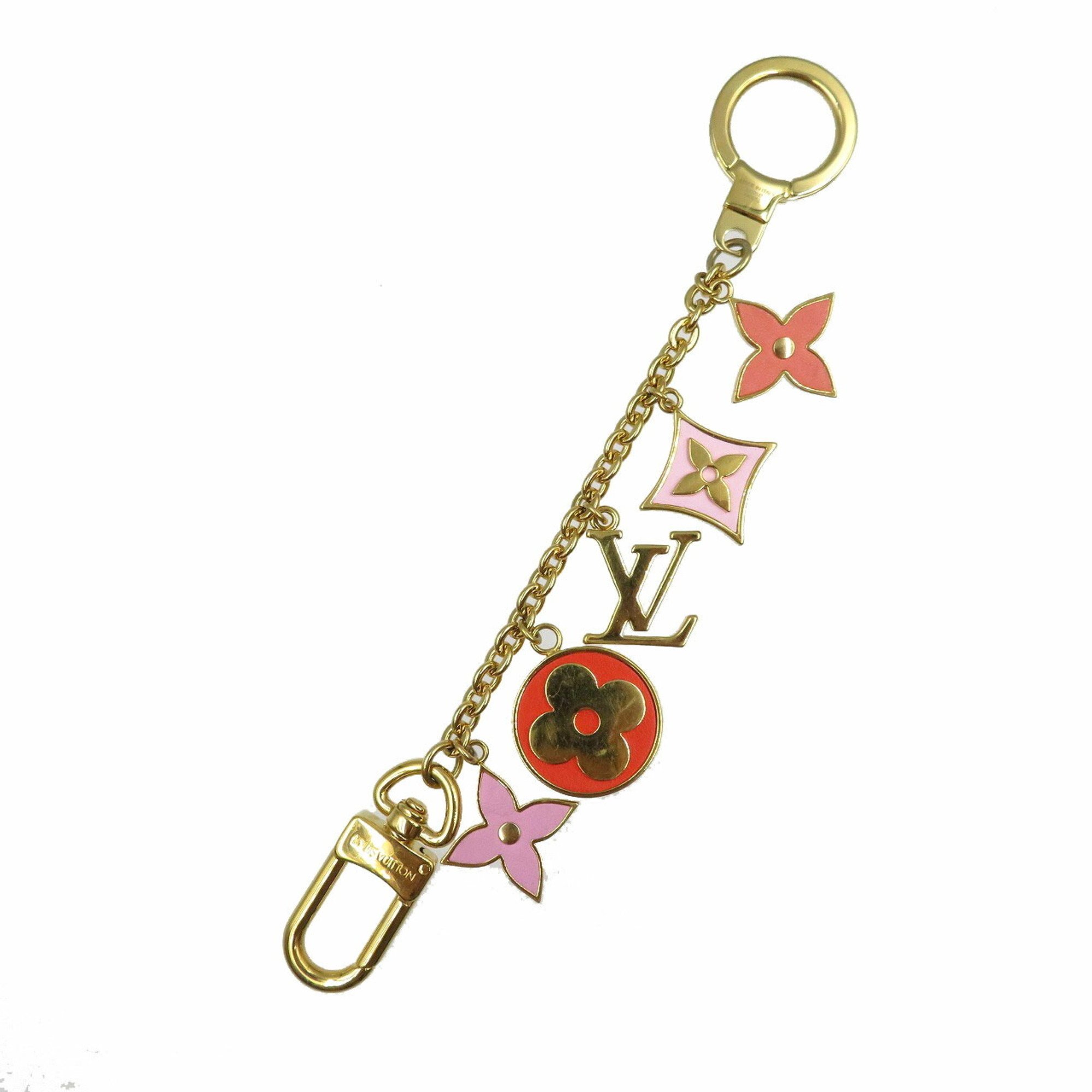 Louis Vuitton M00817 Monogram Metal Gold Multicolor Bag Charm Keychain 0205LOUIS VUITTON