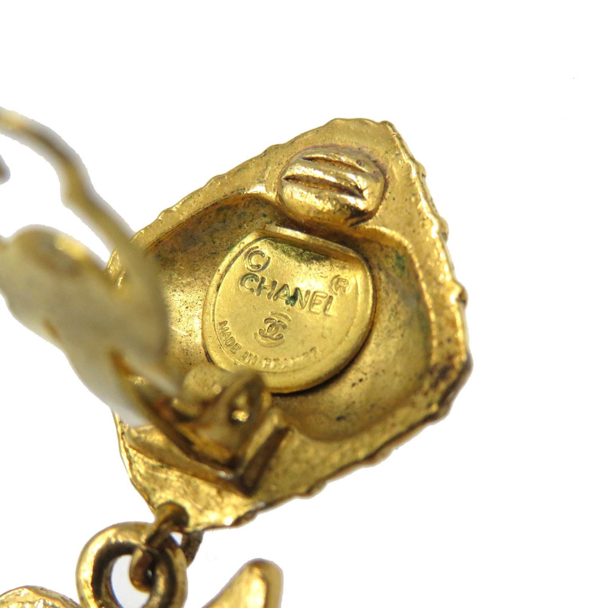 Chanel Ribbon Metal Gold Earrings 0206CHANEL