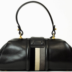 Roberta di Camerino Handbag Old Bagonghi Leather Velvet Black Women's