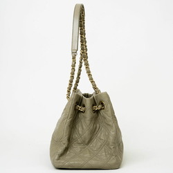 Chanel Bicolor Chain Shoulder Bag Beige Women's CHANEL