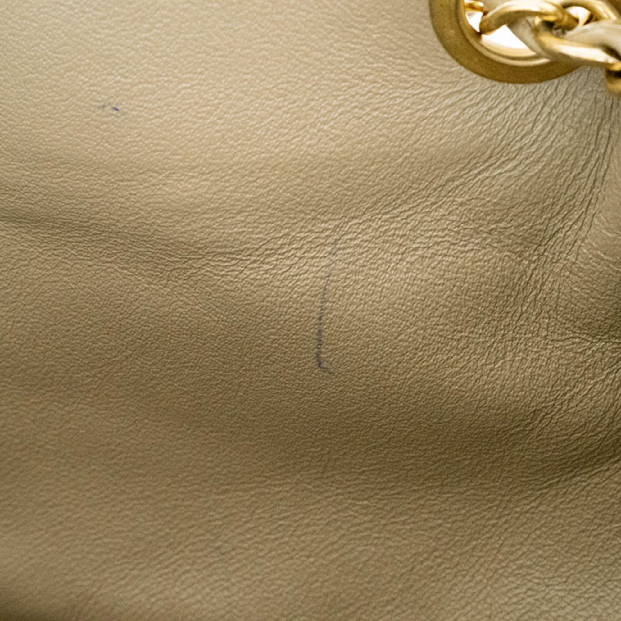 Chanel Bicolor Chain Shoulder Bag Beige Women's CHANEL