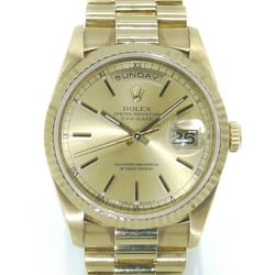 ROLEX Rolex Day-Date 18238 W-serial number Automatic winding K18YG Gold dial Wristwatch