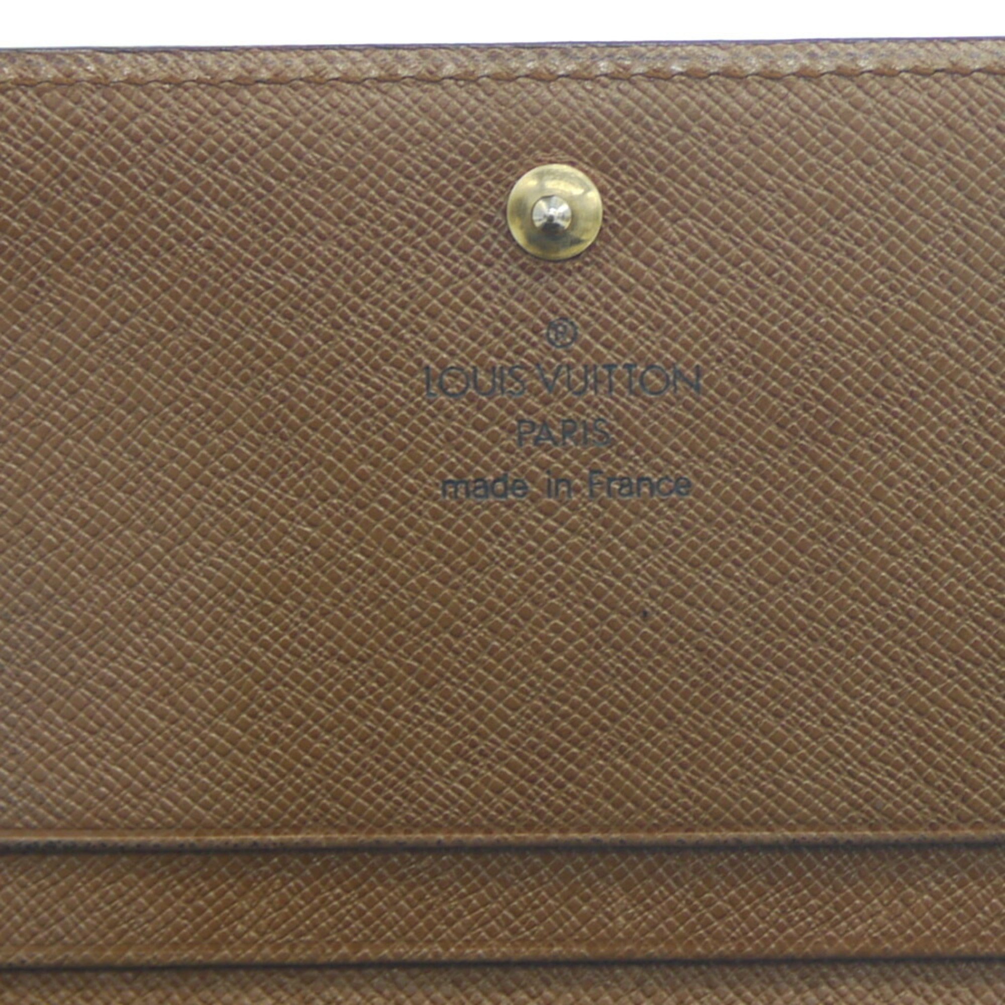 LOUIS VUITTON Monogram Portefeuille Tresor Bi-fold Wallet Brown M61730