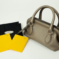 FENDI Selleria Handbag Stitch Doctor Bag Beige 8BN128 Women's