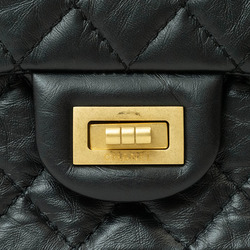 Chanel 2.55 Hand W Chain Mademoiselle Shoulder Bag Black AS0874 Y04634 94305 Women's CHANEL