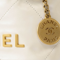 Chanel 22 Handbag Chain Shoulder Bag White AS3980 Women's Small CHANEL