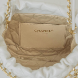 Chanel 22 Handbag Chain Shoulder Bag White AS3980 Women's Small CHANEL