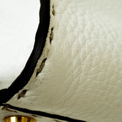 FENDI Peekaboo Selleria Handbag White 8BN244 Women's