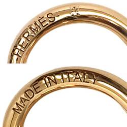 HERMES Scarf Ring Twilly Bell Pink Gold aq10059 10007393
