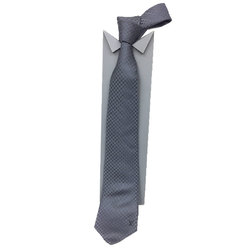 LOUIS VUITTON Louis Vuitton Cravate Petit Damier Tie Grey 100% Silk Men's aq10125
