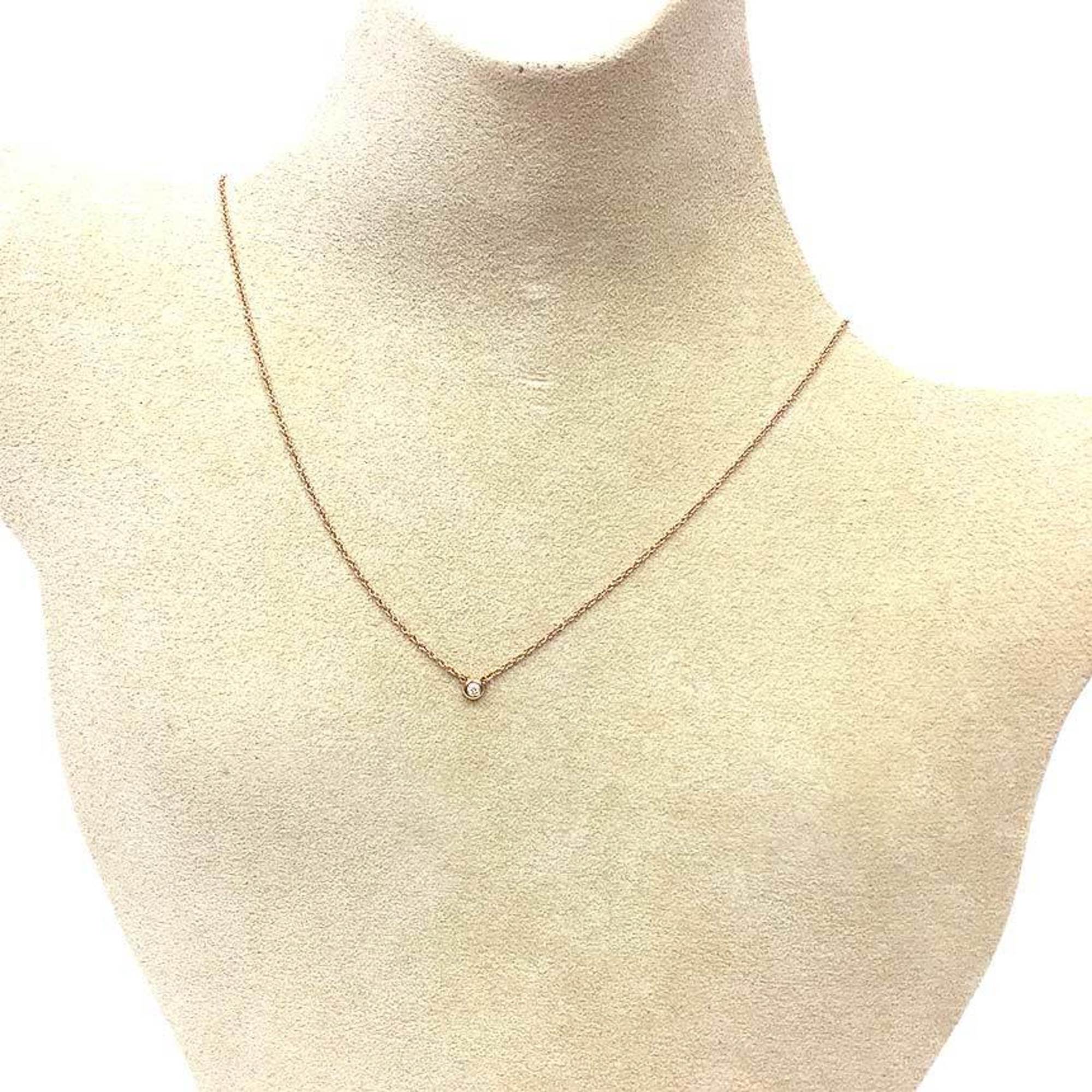 TIFFANY & Co. Tiffany Diamond Necklace By the Yard Single Pendant AU750 Rose Gold aq10102 10003331